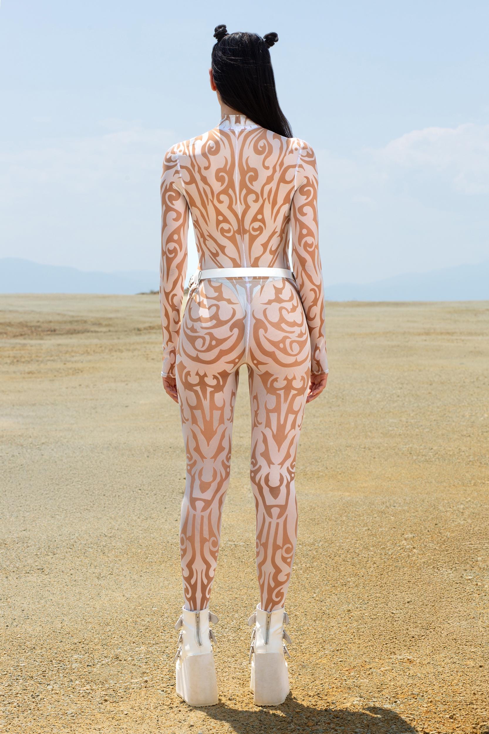 BADINKA White Ritual Mesh Costume Mesh