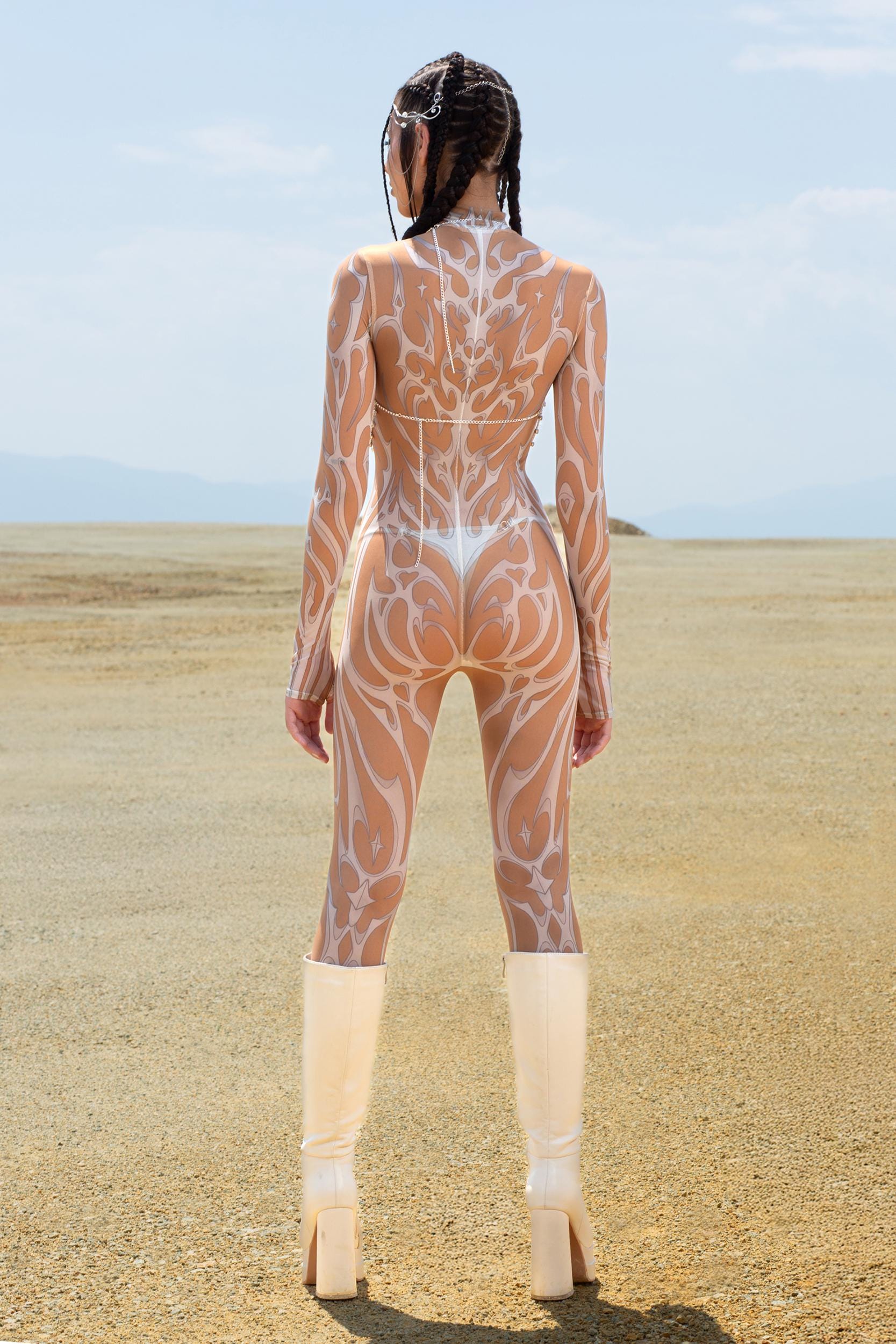 BADINKA White Ashes Mesh Costume Mesh