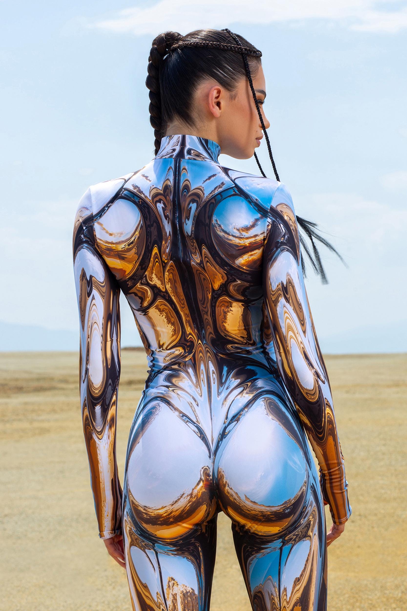 BADINKA Red Echo Costume Metalic