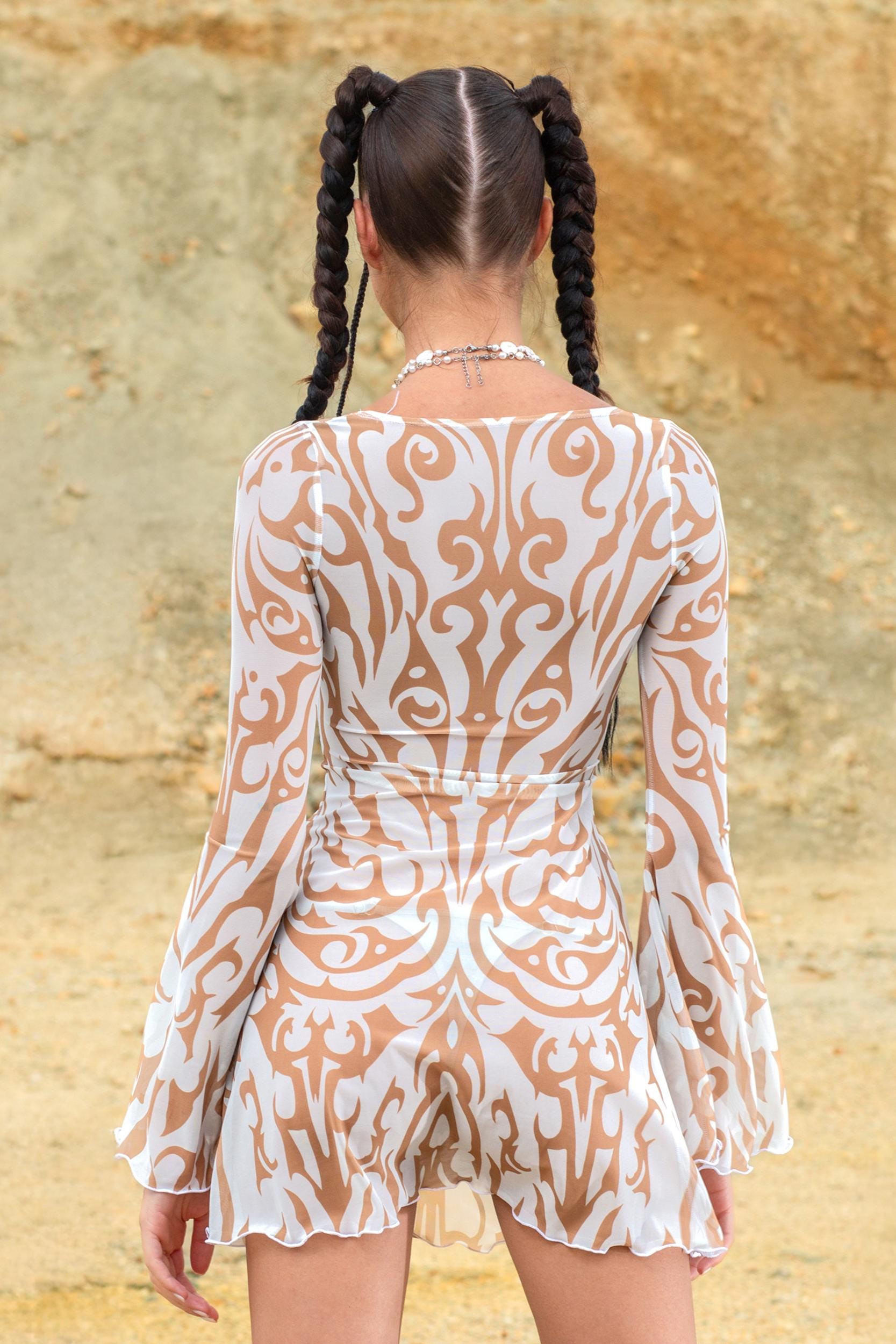 BADINKA White Ritual Mesh Mini Dress 2