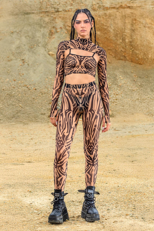 Core Shrug & Mesh Leggings Set