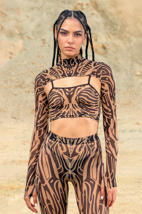 Core Shrug & Mesh Leggings Set