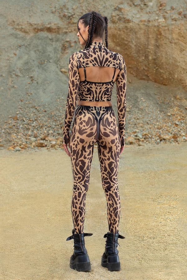 Wildskin Shrug & Mesh Leggings Set