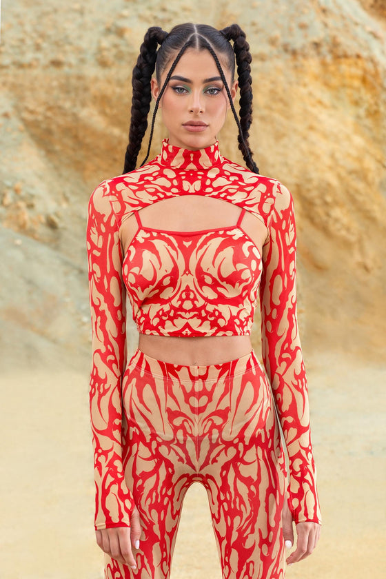 Wildskin Inferno Mesh 2 Piece Shrug Top