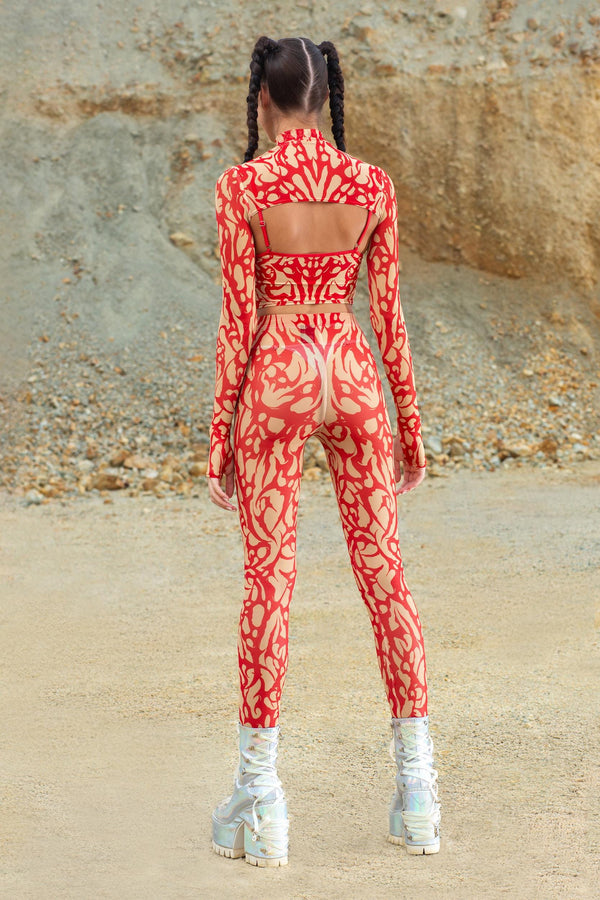 Wildekin Inferno Shrug & Mesh Leggings Set