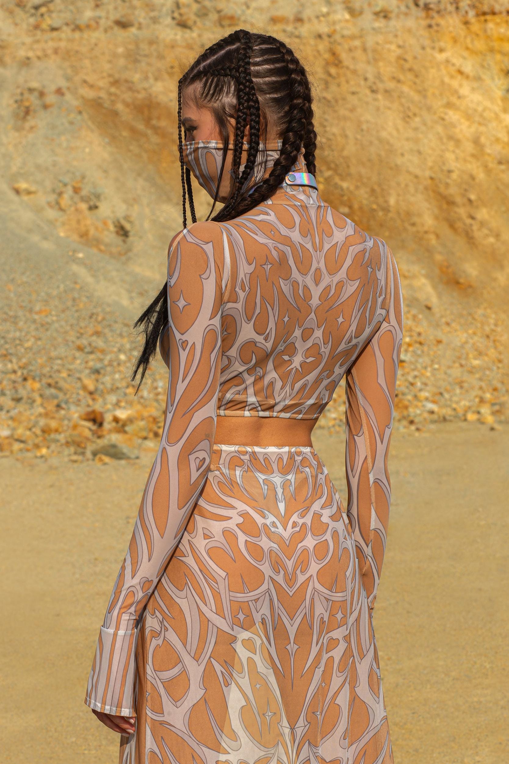 BADINKA White Ashes Maxi Dress Nude
