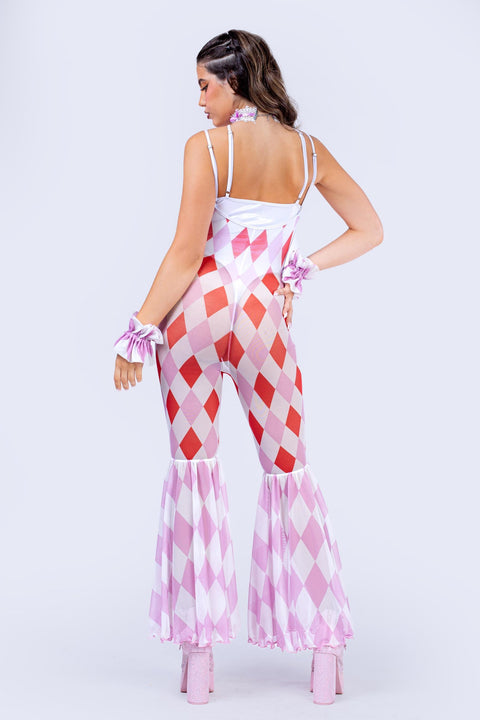 Joke's On You Flared Romper And Undersuit