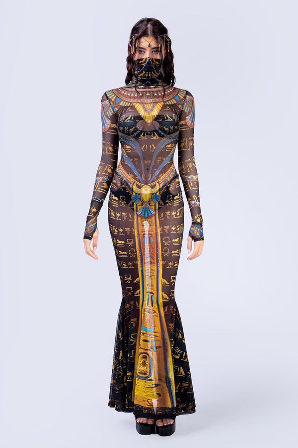 Cursed To Rule Mermaid High Neck Dress