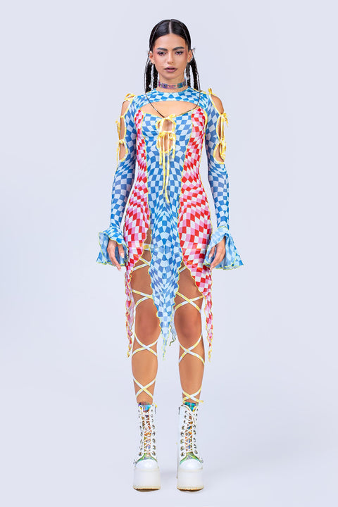 Whistle And Wink 2-Piece Ribbon Clown Dress