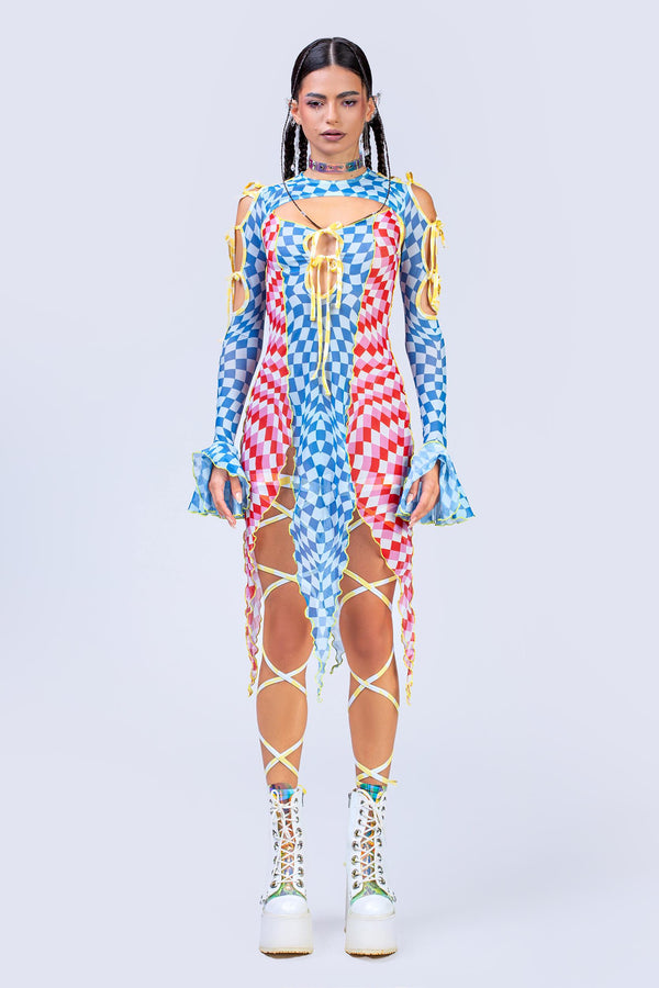 Whistle And Wink 2-Piece Ribbon Clown Dress