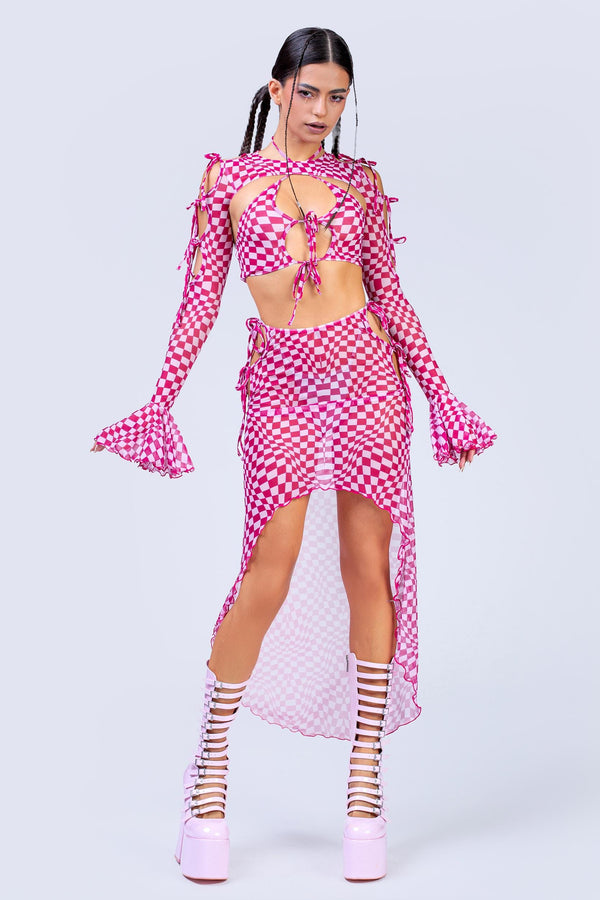 Put On A Show 2-Piece Ribbon Clown Top