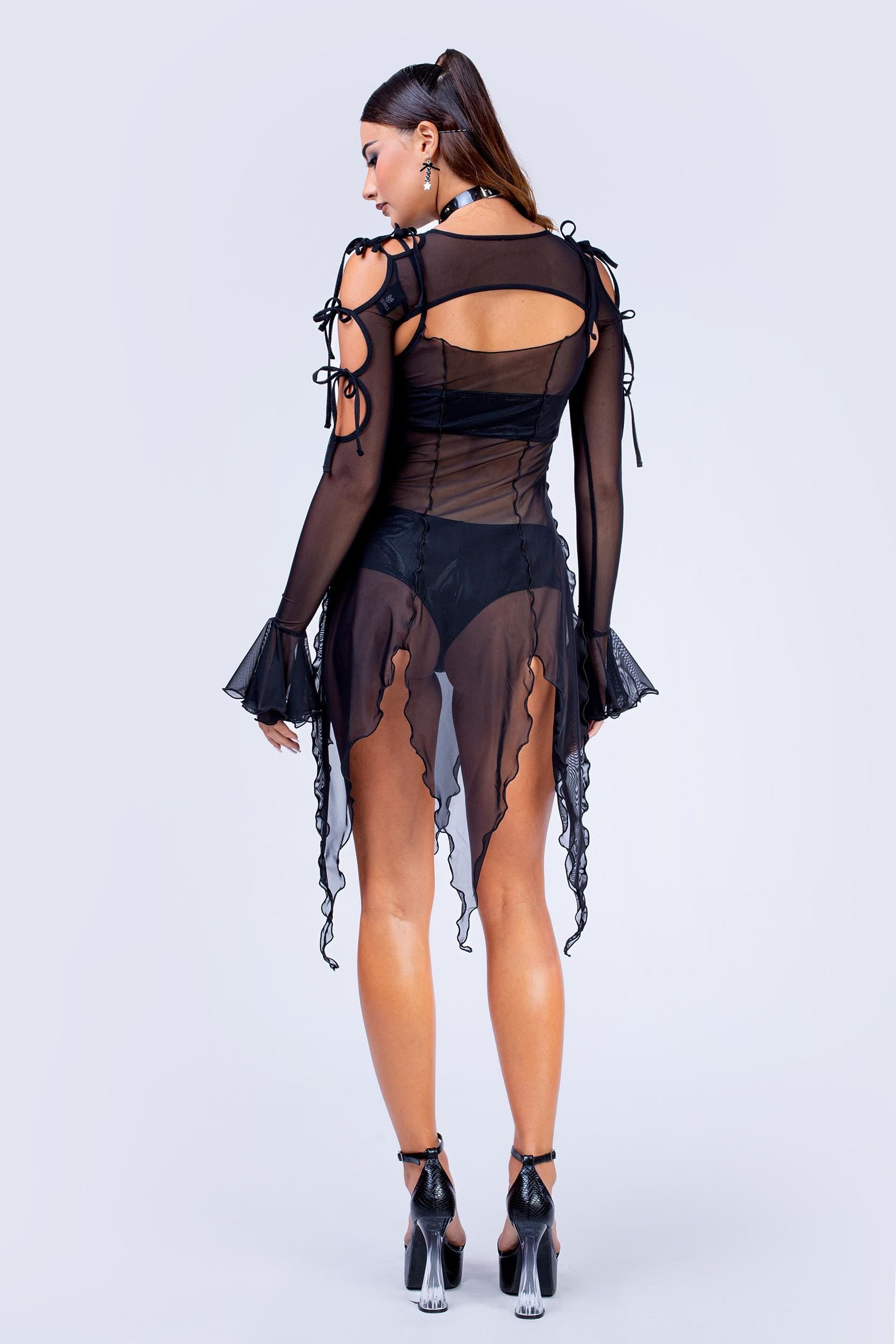 BADINKA Witch Hunt 2-Piece Ribbon Dress Mesh