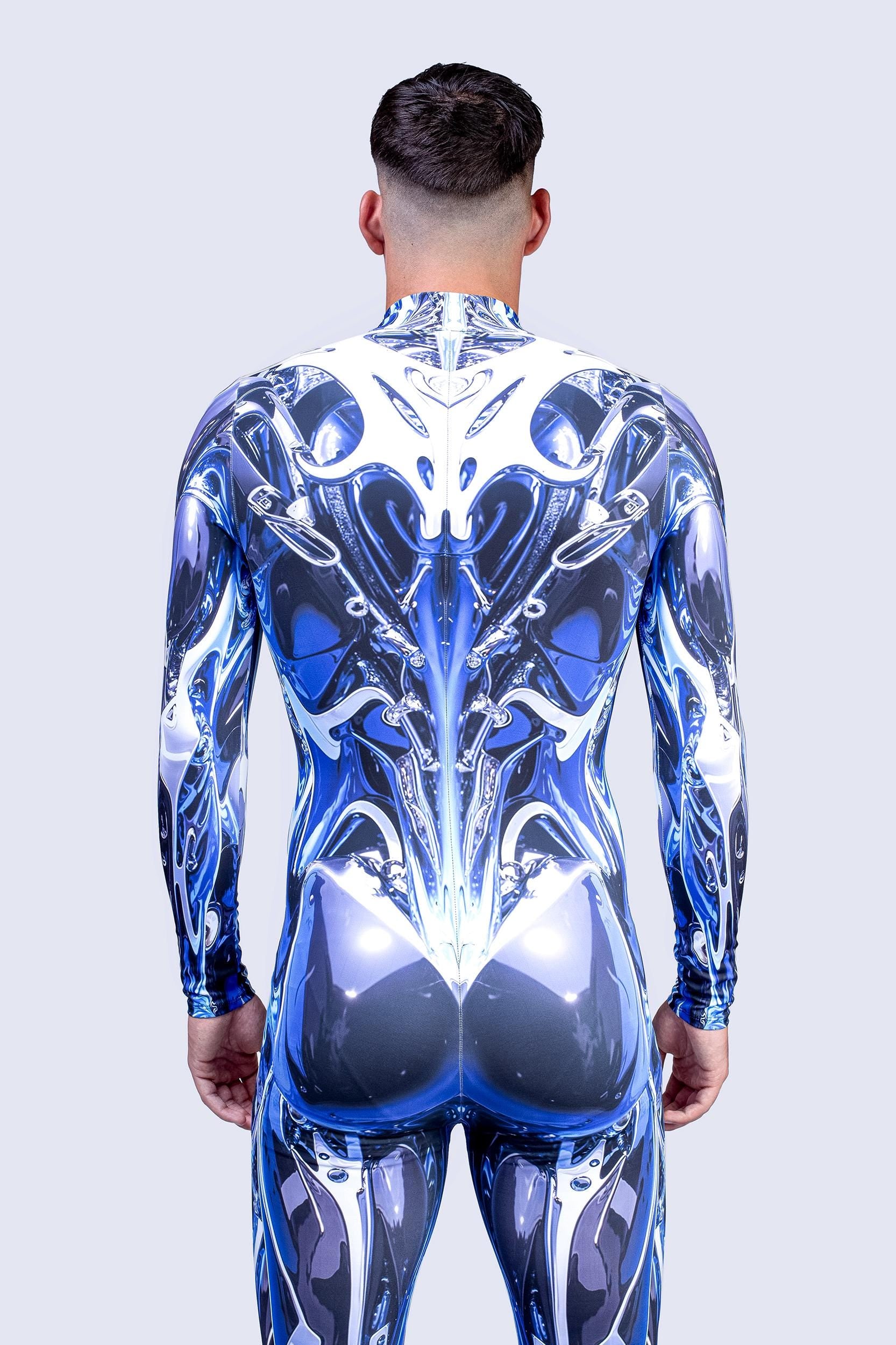 BADINKA Mainframe Male Costume Blue