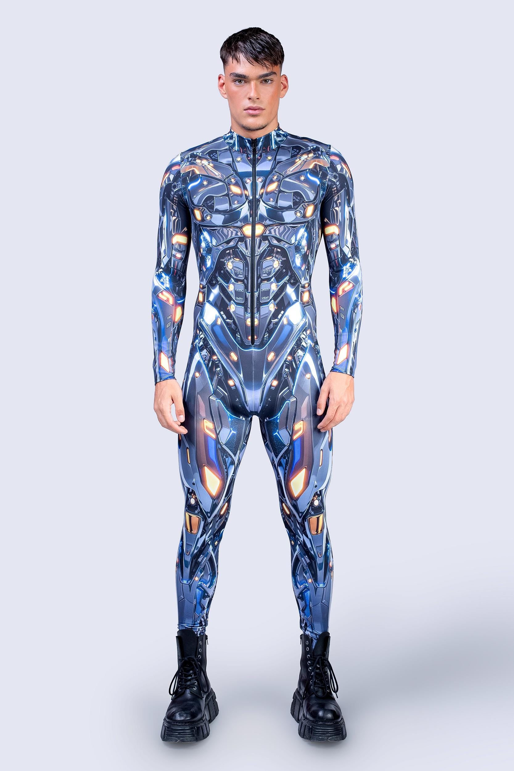 BADINKA Wild Data Male Costume Halloween, rave