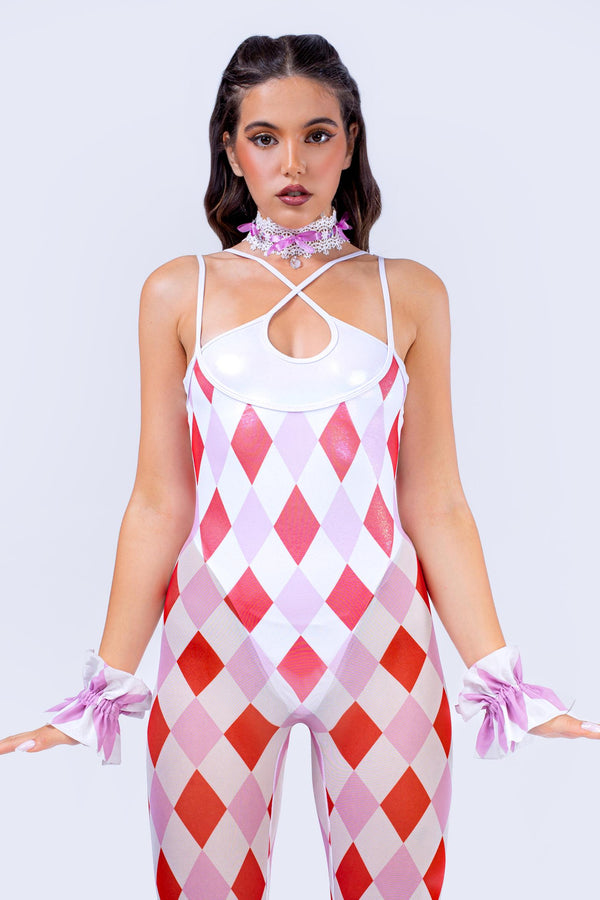Joke's On You Flared Romper And Undersuit