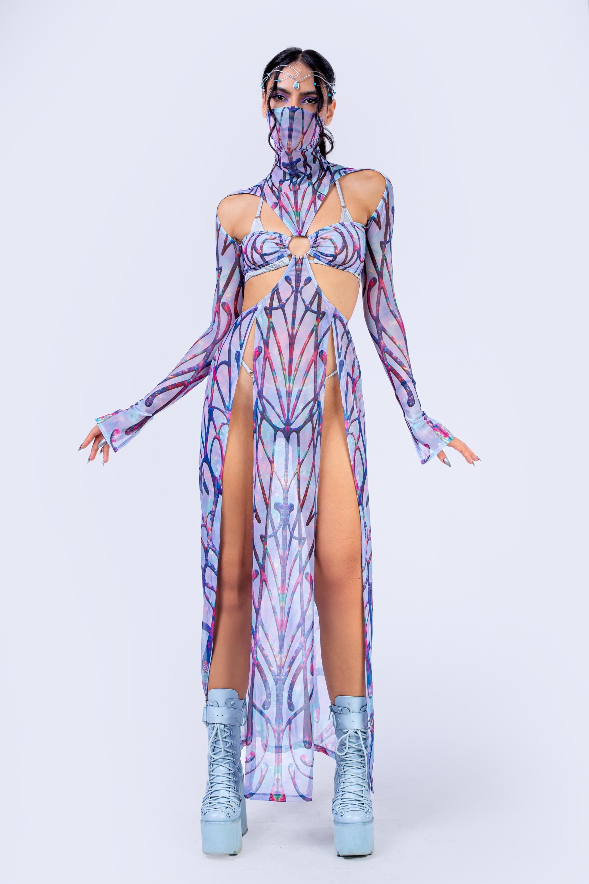 BADINKA Cosmic Dawn Maxi Dress Halloween, rave