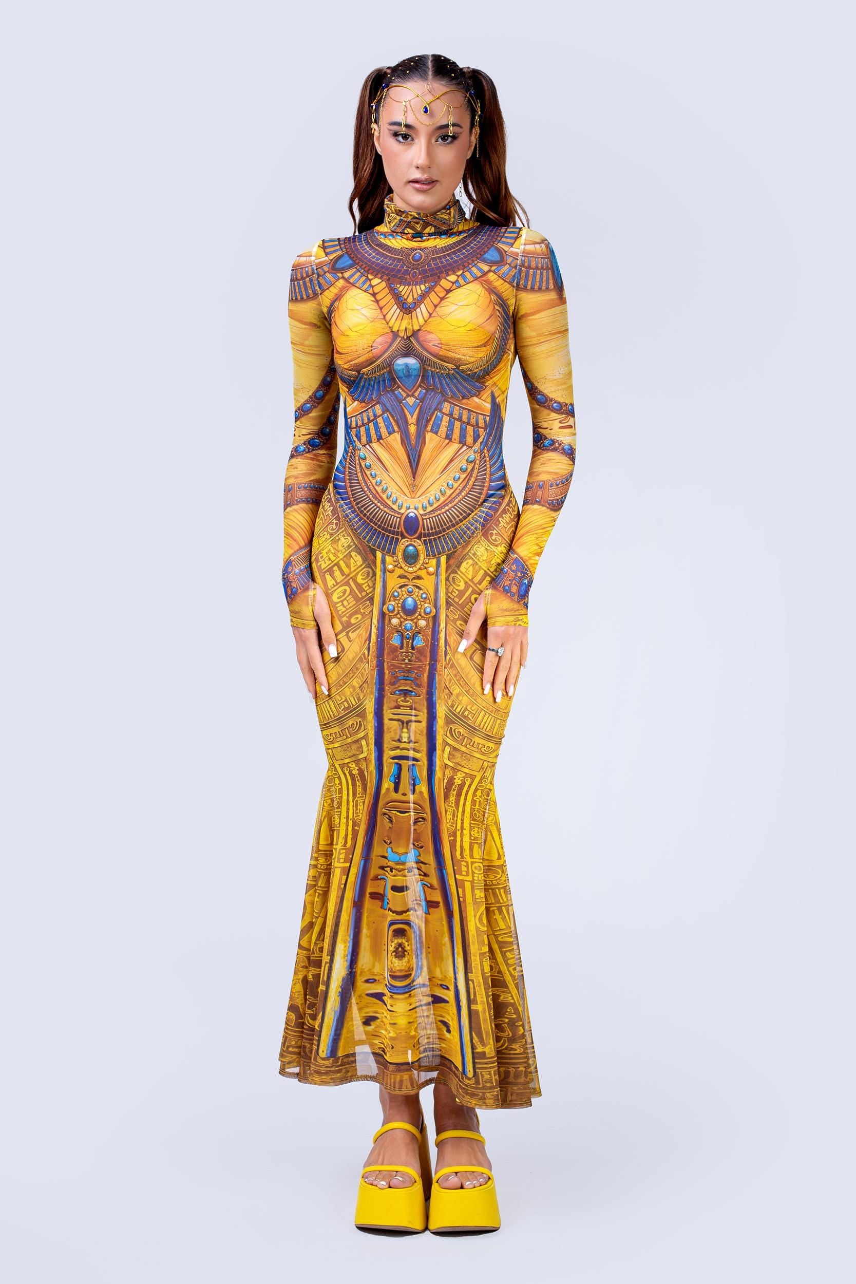 BADINKA Women Tomb Tease Mermaid High Neck Dress