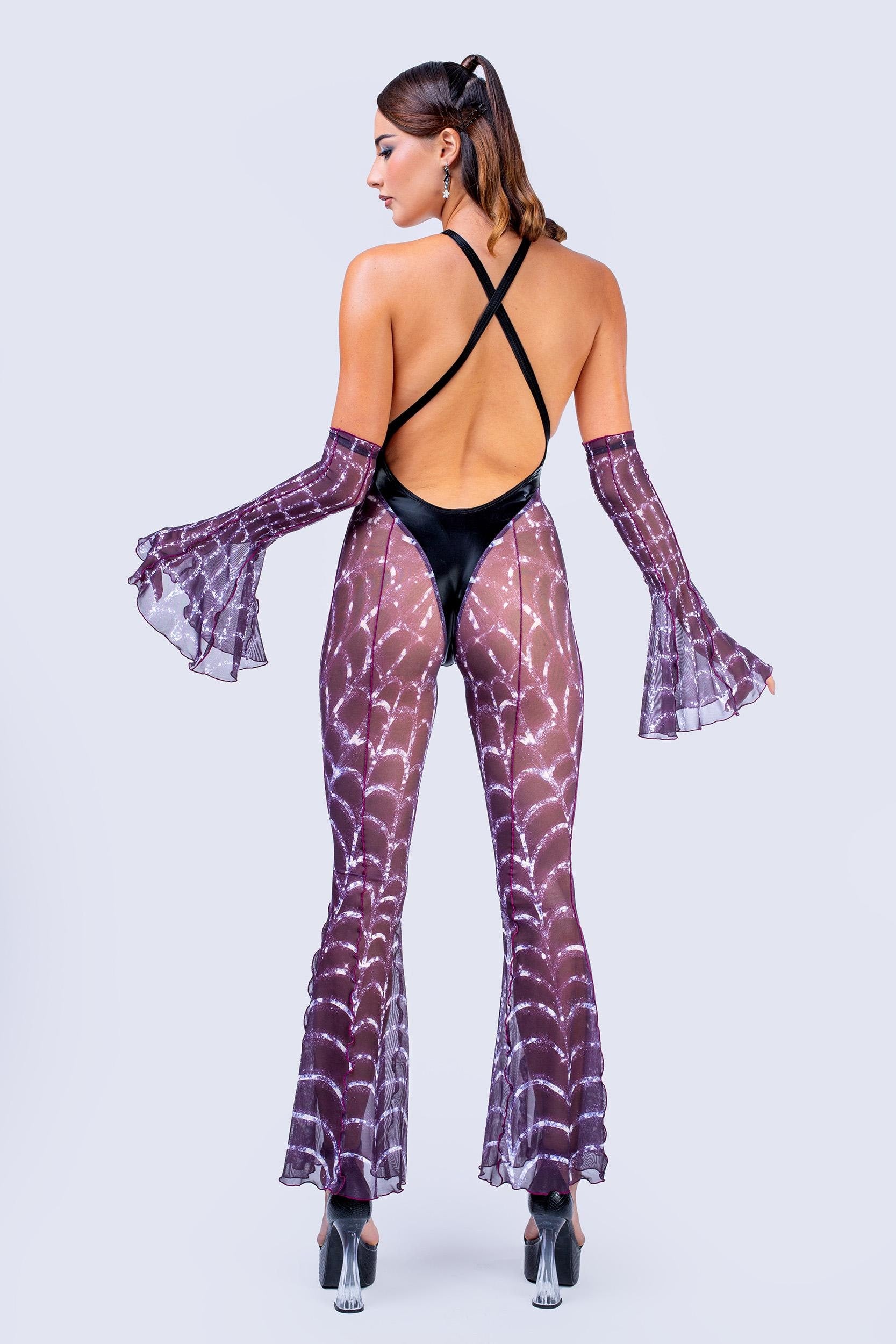BADINKA Lure & Tangle Criss-Cross Romper Shiny