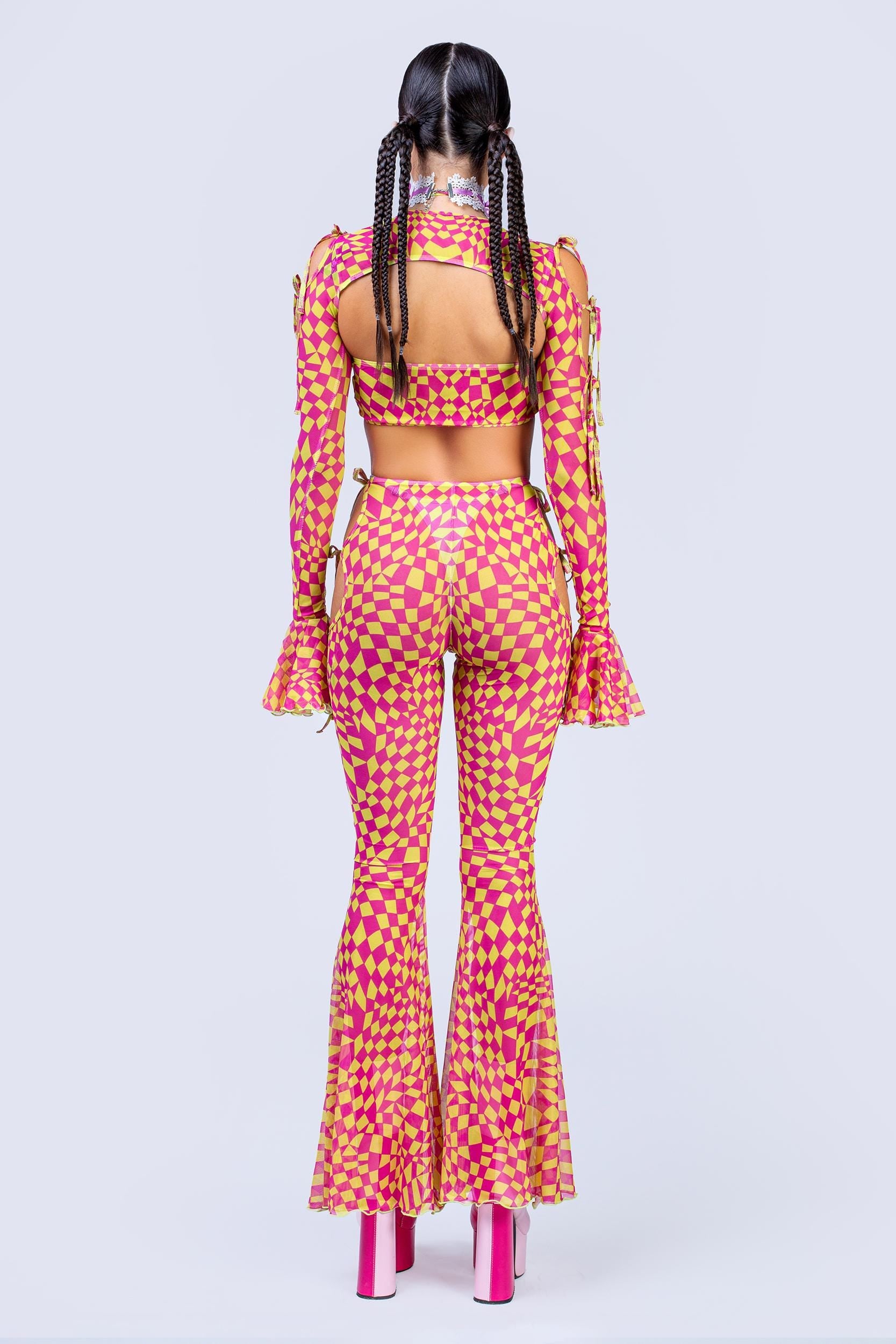BADINKA Curtain Call 2-Piece Ribbon Clown Top Mesh
