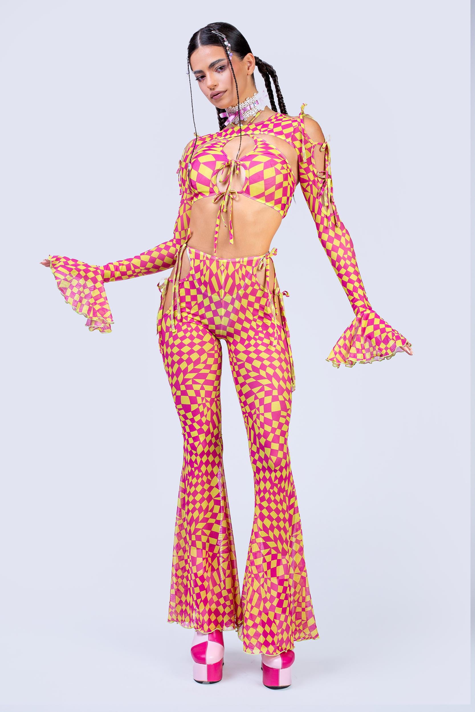 BADINKA Curtain Call 2-Piece Ribbon Clown Top Rave