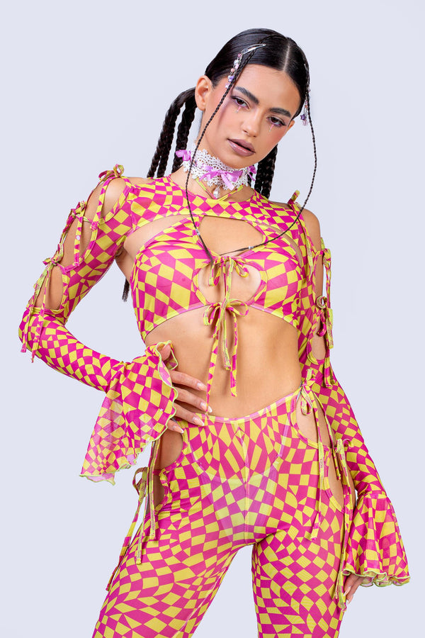 Curtain Call 2-Piece Ribbon Clown Top