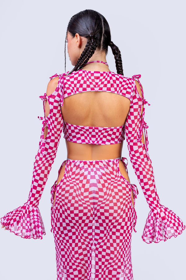 Put On A Show 2-Piece Ribbon Clown Top