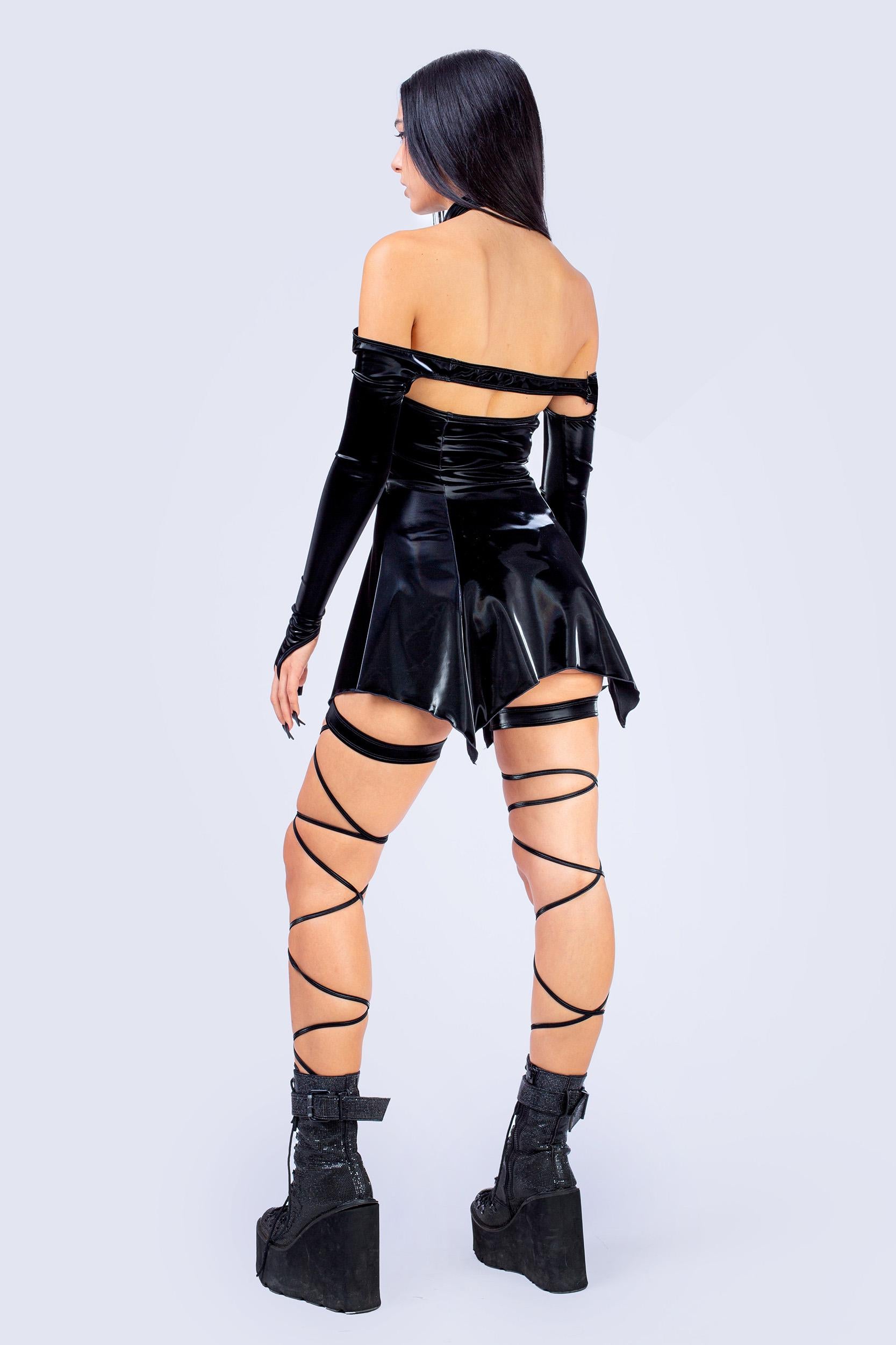 BADINKA Ghosted Mini Dress Spandex