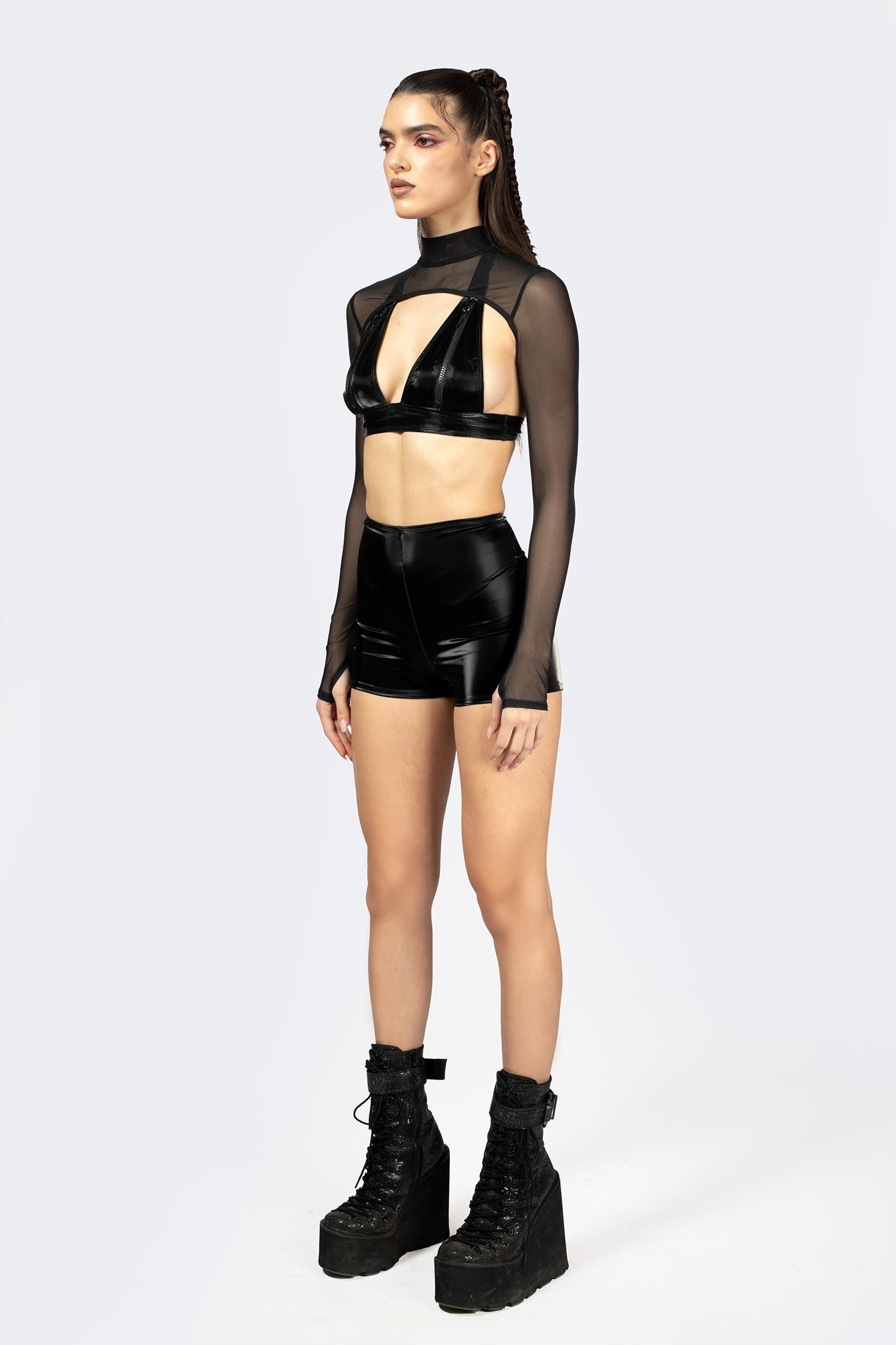 BADINKA Break A Sweat Top and Shorts Set Black