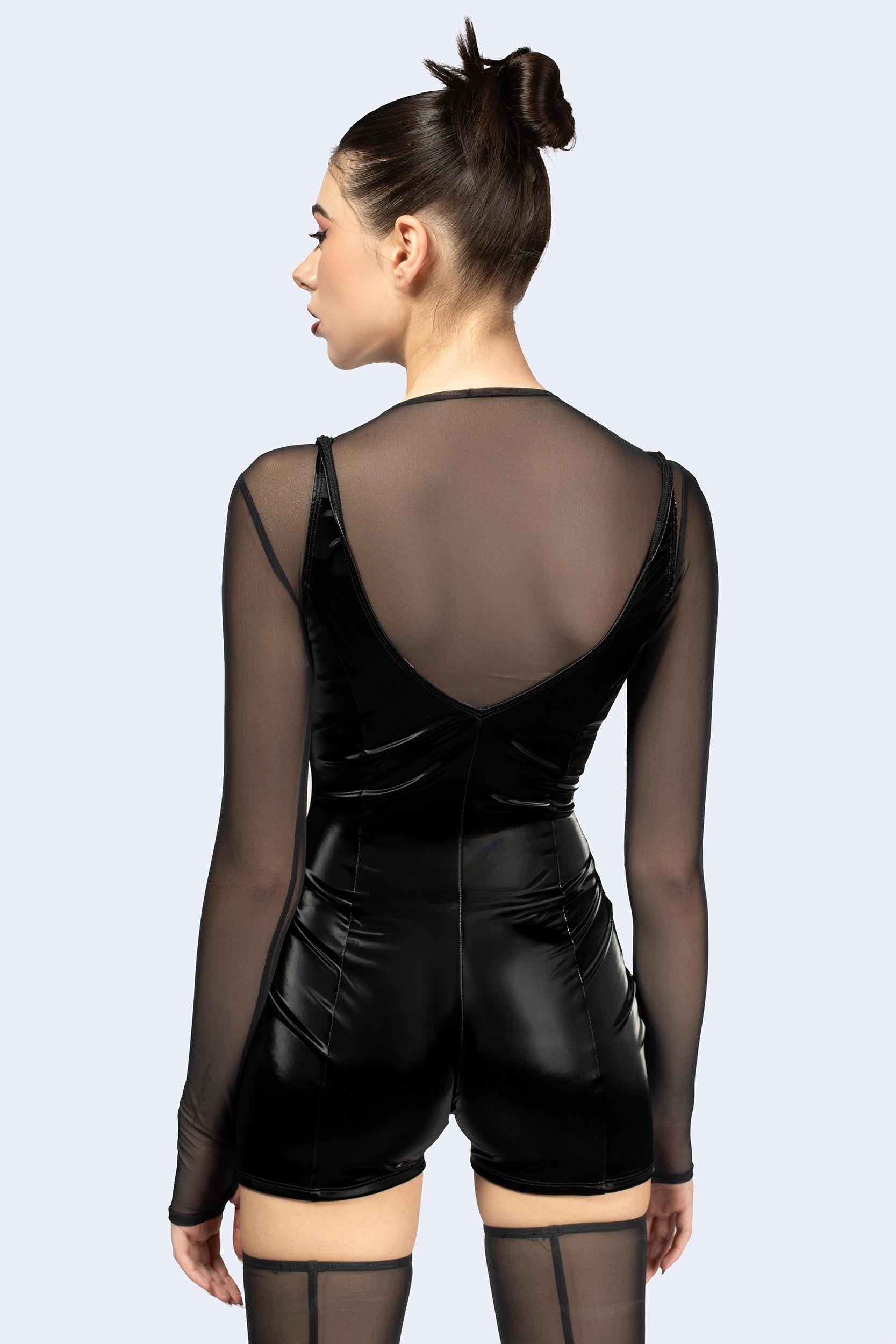 BADINKA Encore Plunging Romper Black