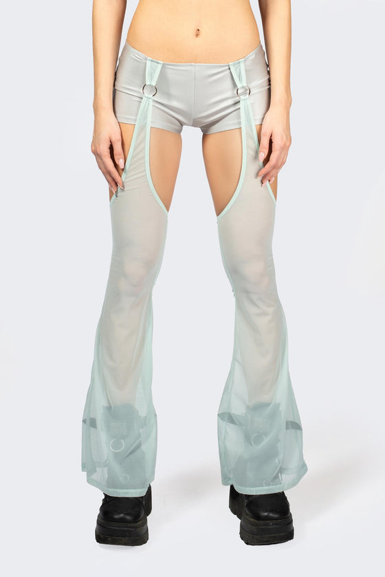 Entwined In Grey Shorts With Chaps