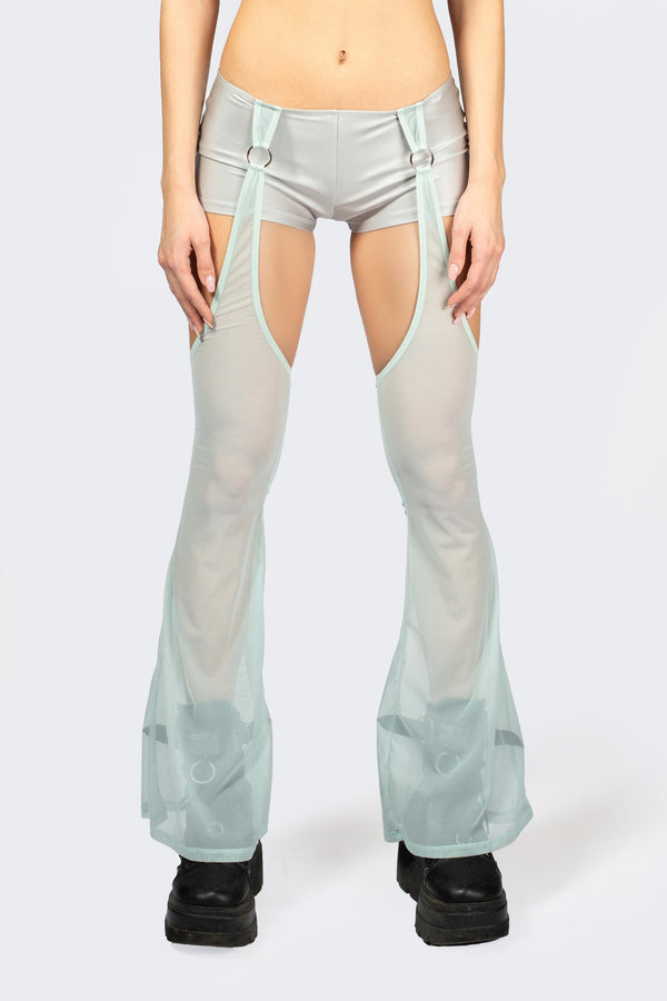 Entwined In Grey Shorts With Chaps