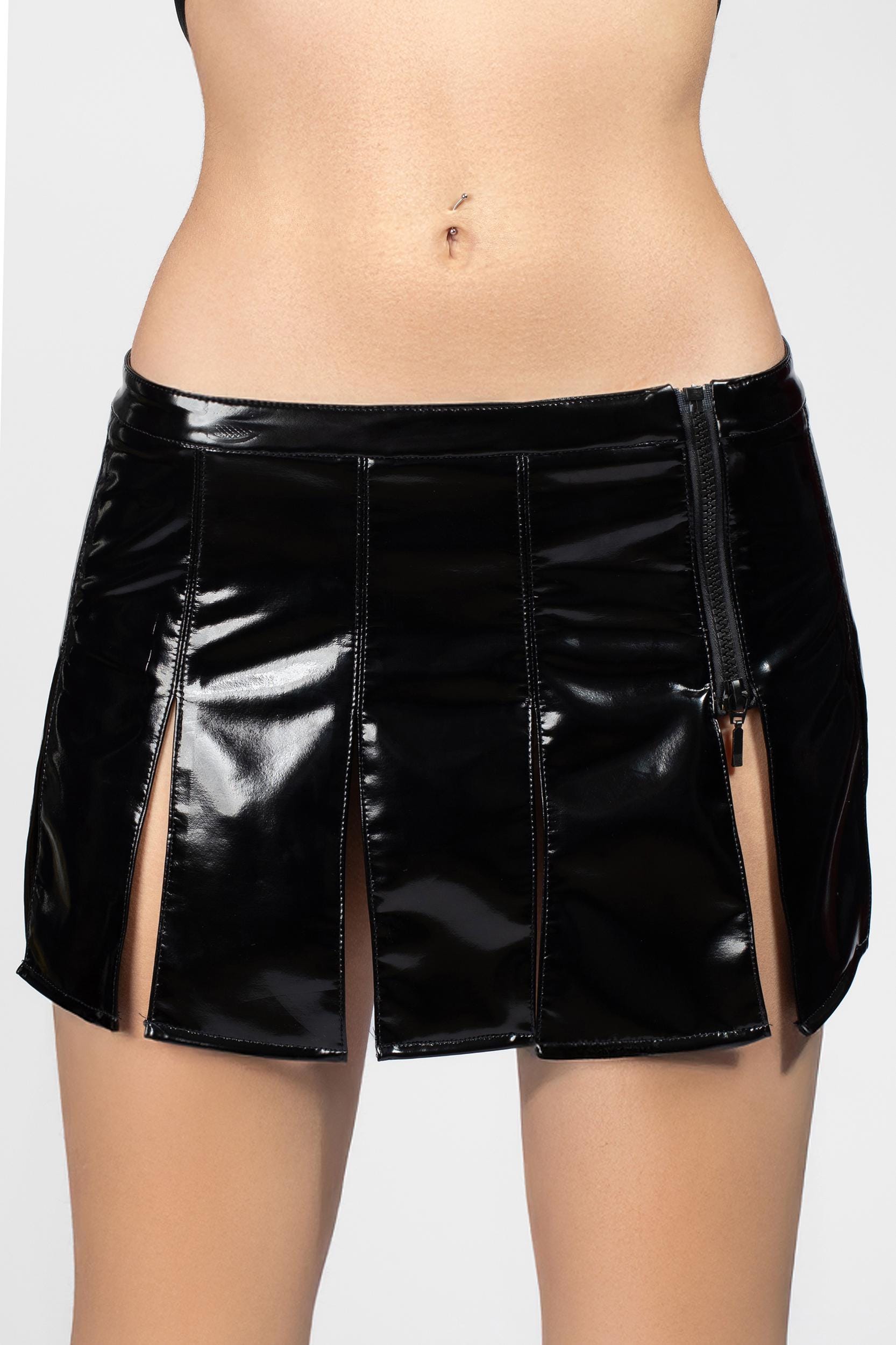 BADINKA Gladiator Vinyl Mini Skirt