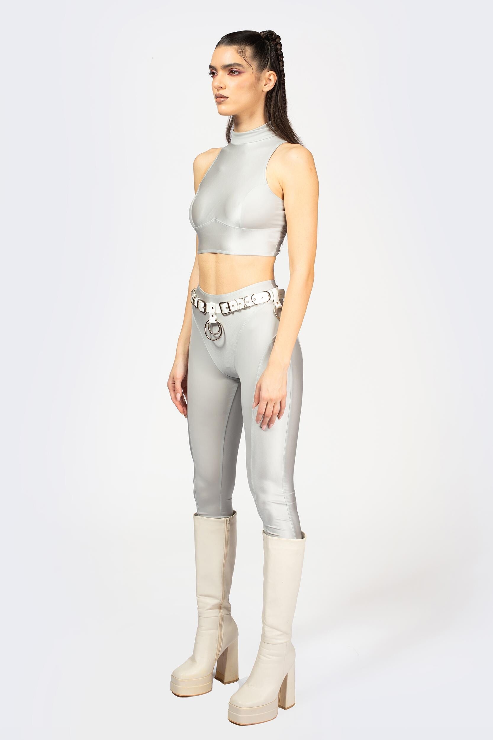 BADINKA I Interface Crop Top Spandex