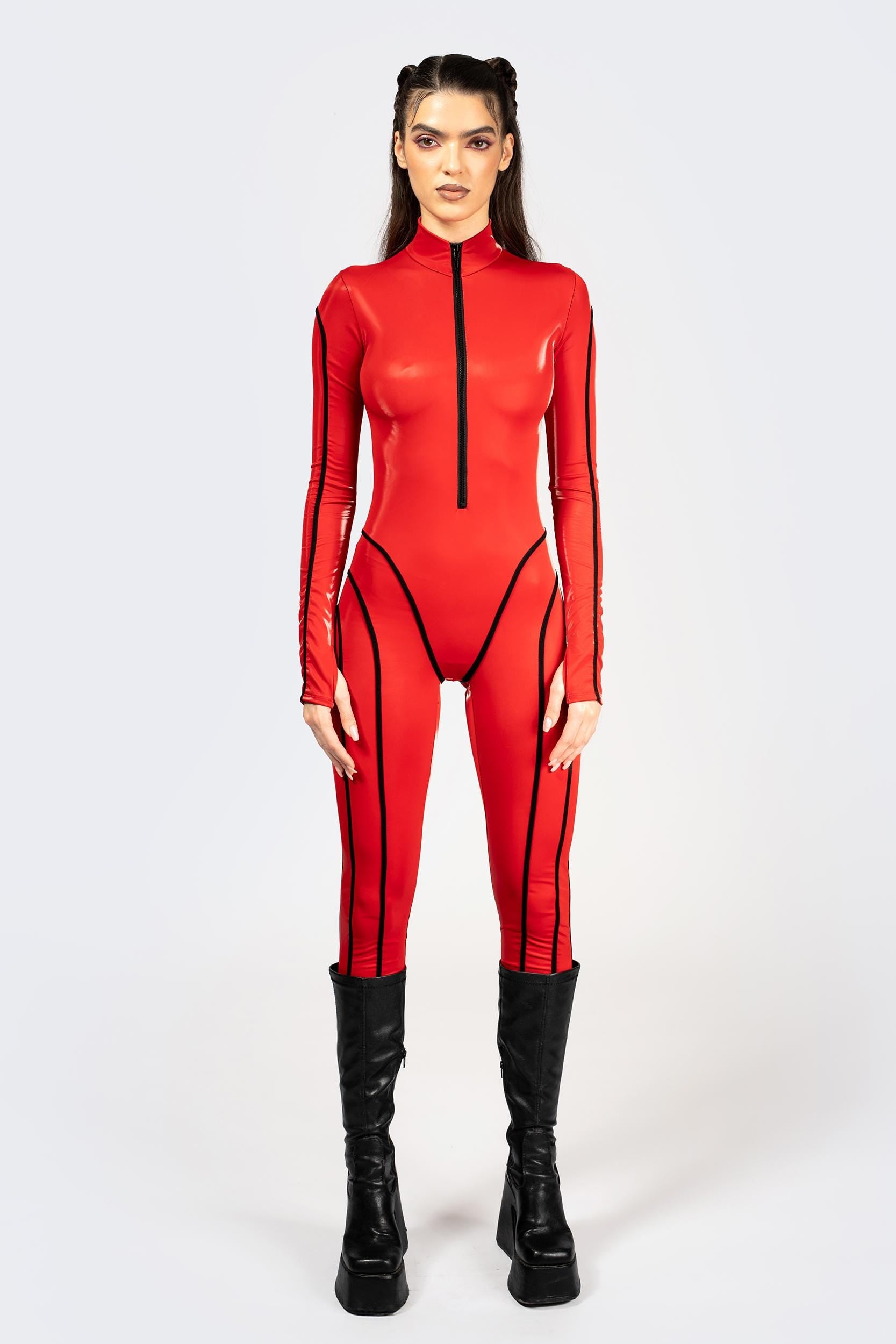 BADINKA Motor Sport Paneled Catsuit Rave