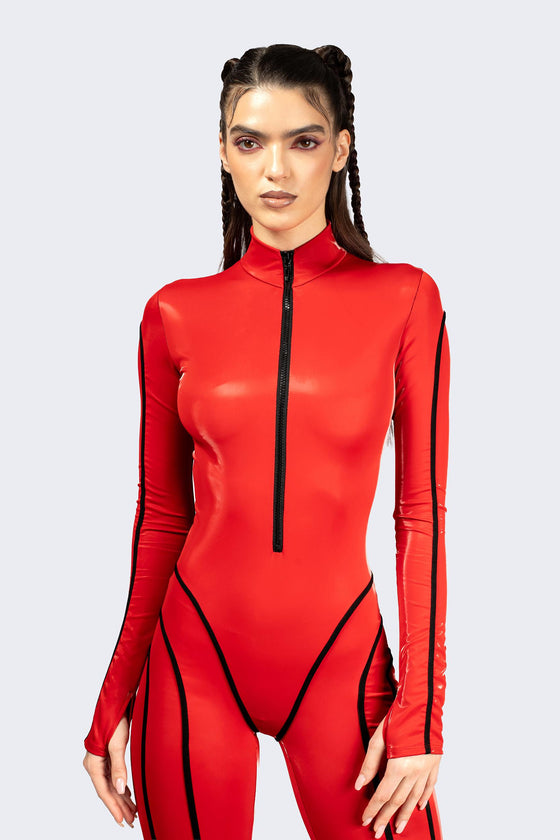 Motor Sport Paneled Catsuit