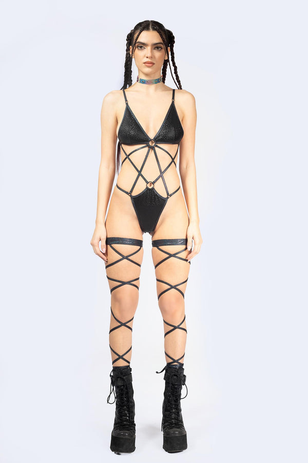 Rave On Harnessed Bodysuit