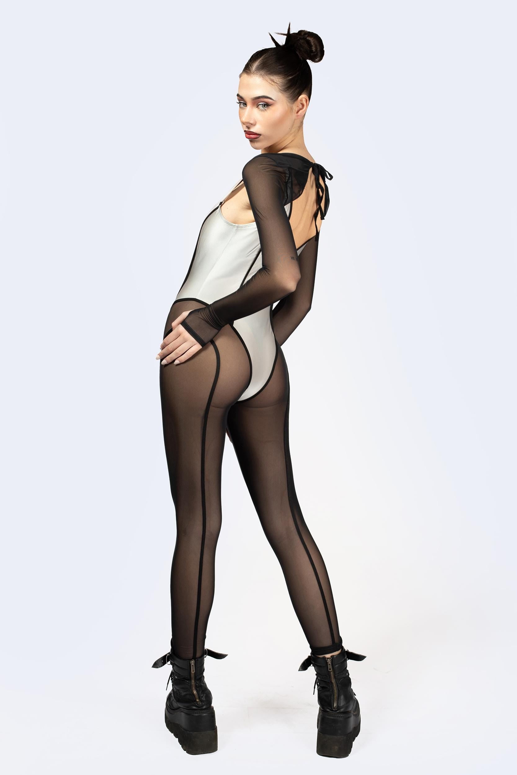 BADINKA Slow Burn Plunging Catsuit Front-zip