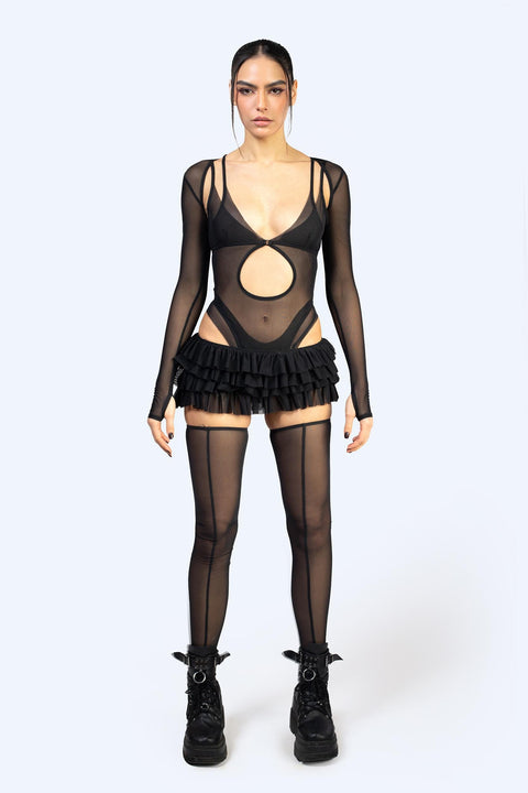 Studio Burn Bodysuit And Skirt Set