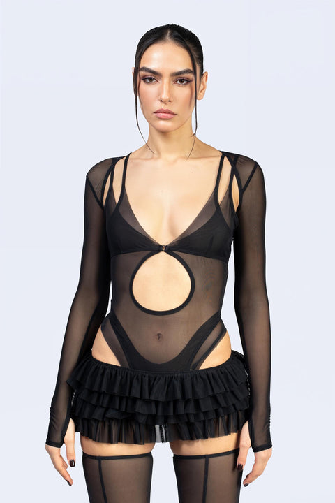 Studio Burn Bodysuit And Skirt Set