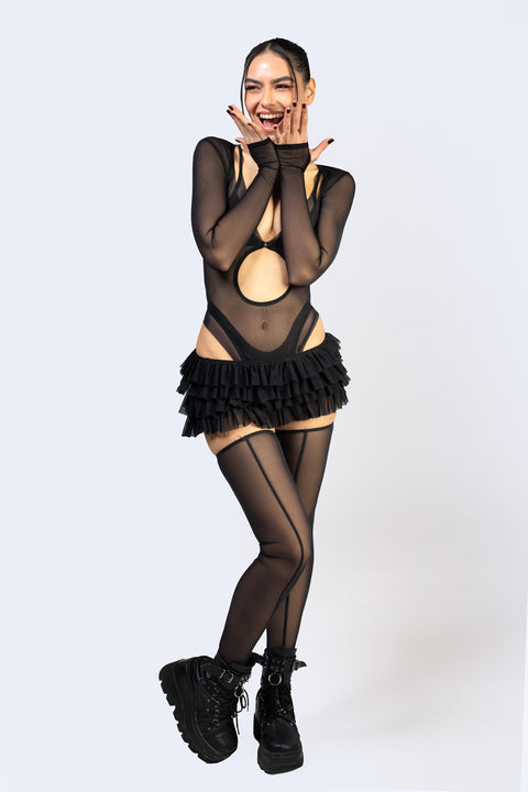 Studio Burn Bodysuit And Skirt Set