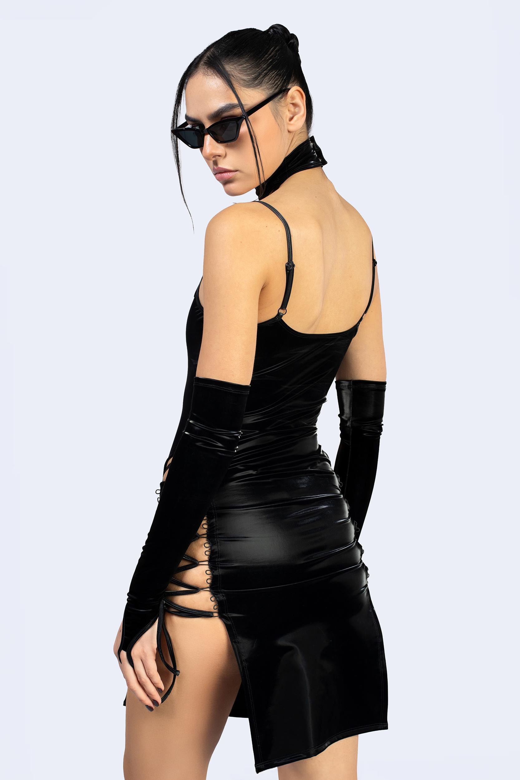 BADINKA Unhinged Midi Dress Black