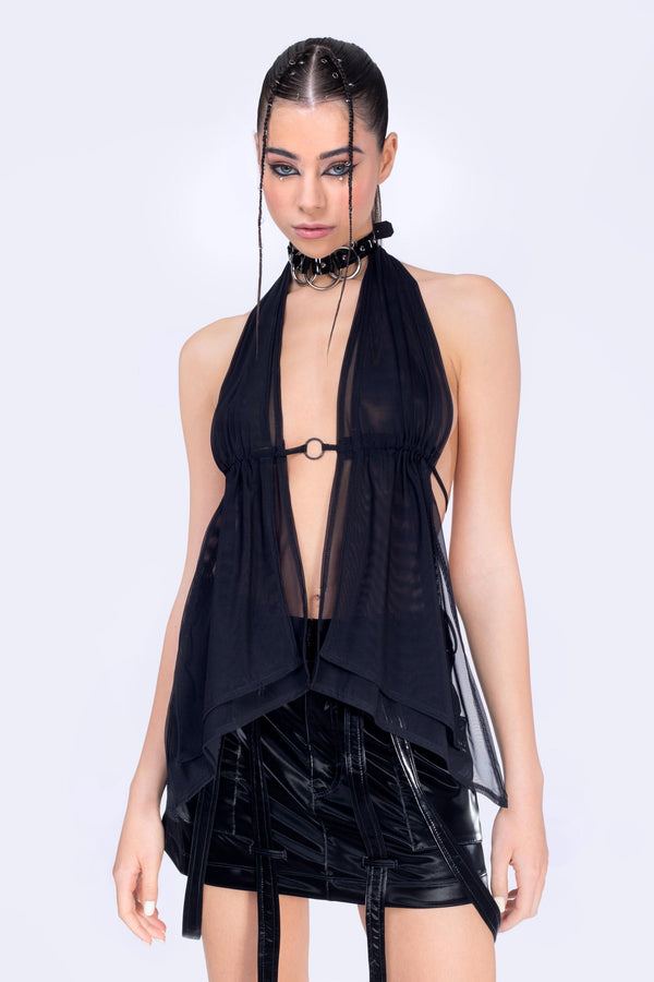 It-Girl Halter Scarf Top