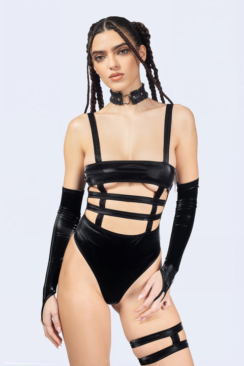 Come Undone Strappy Bodysuit