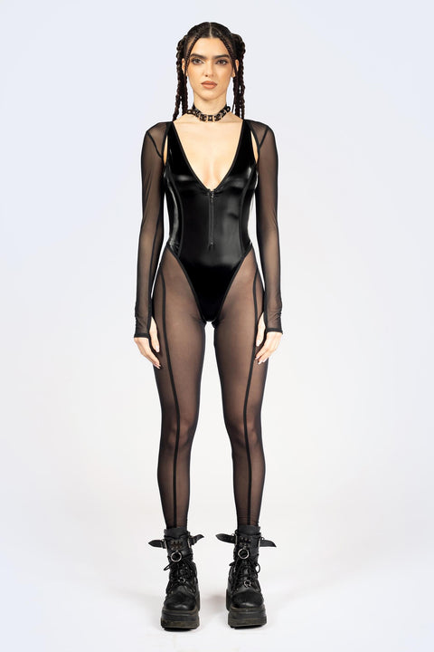 Out Of Control Plunging Catsuit