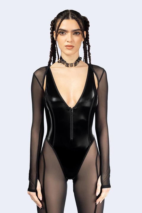 Out Of Control Plunging Catsuit