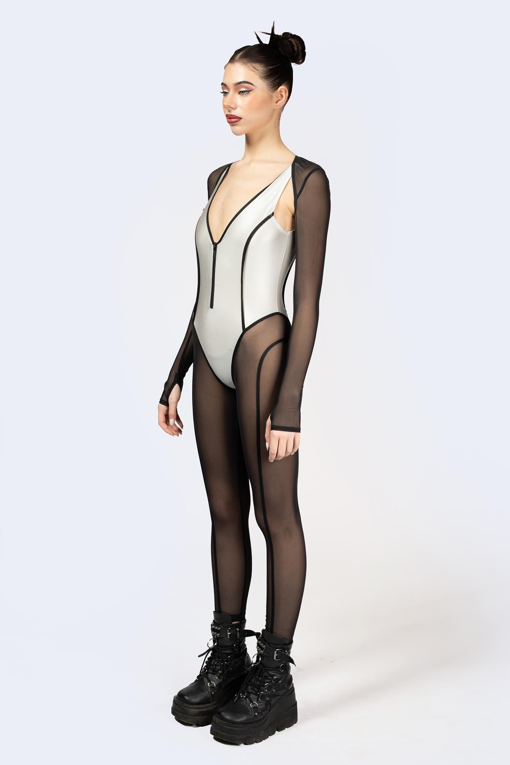BADINKA Women Slow Burn Plunging Catsuit