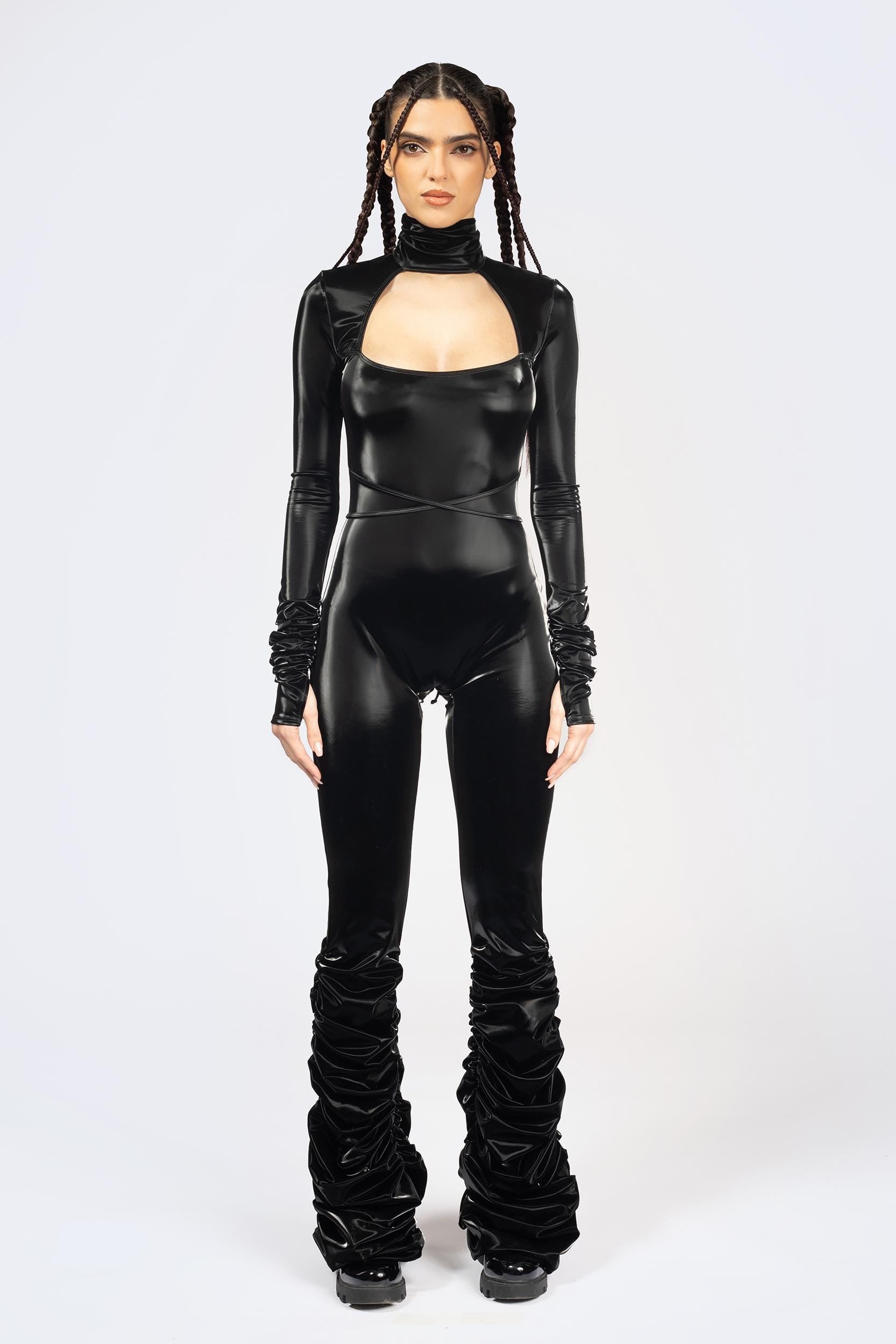 BADINKA Starved For Glamour Ruched Catsuit Rave