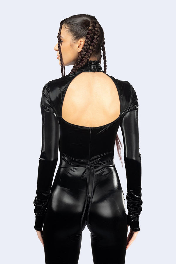 Starved For Glamour Ruched Catsuit