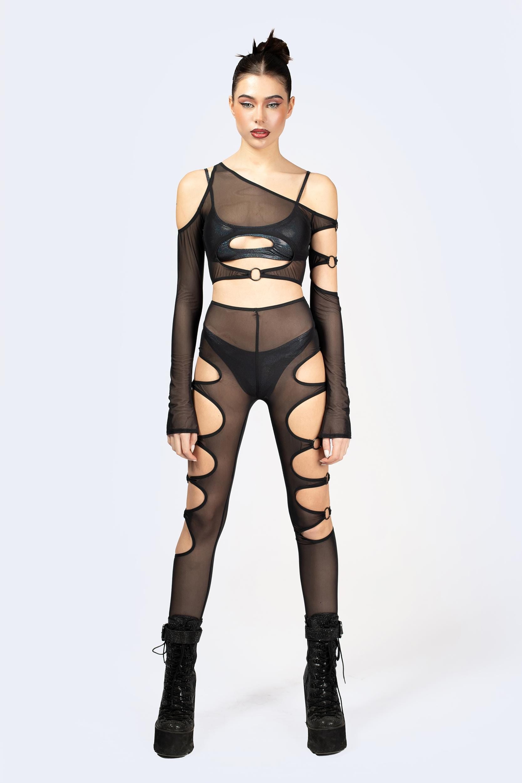 BADINKA Transgress Mesh O-Ring Leggings Mesh