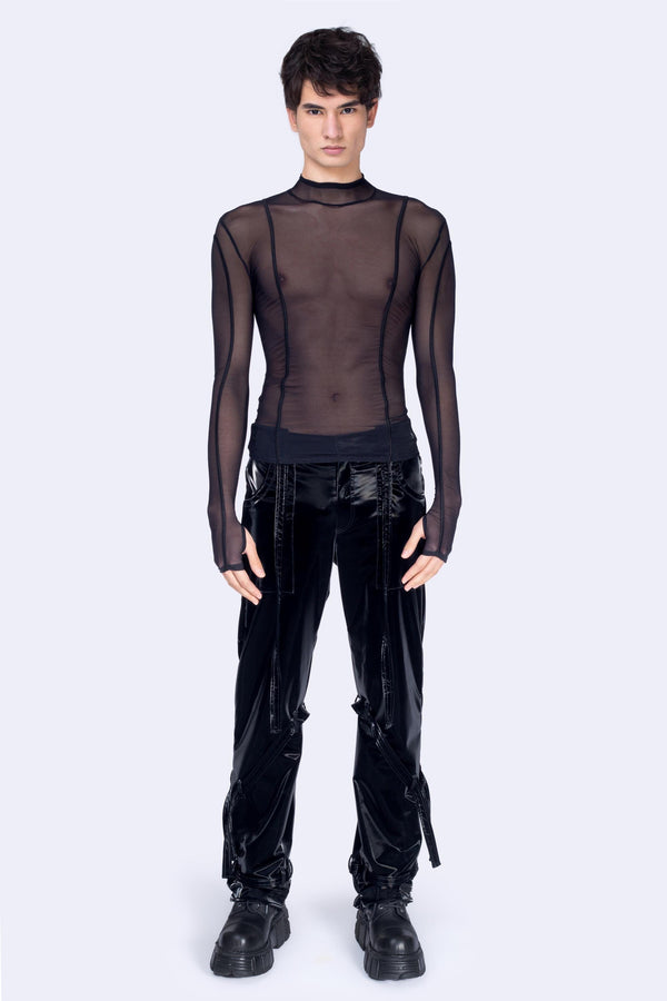 After Dark Male Paneled Top